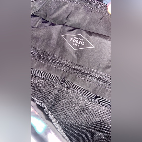 Fossil Key Per Tote Bag XL Floral Themed Canvas Bag Multi Use Cow Hide Hand Made - Picture 3 of 11